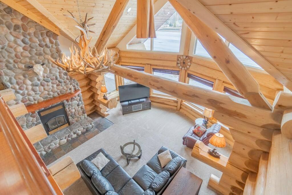 Lakefront Luxury Log Home With Spa & Aurora Views North Pole Exterior foto