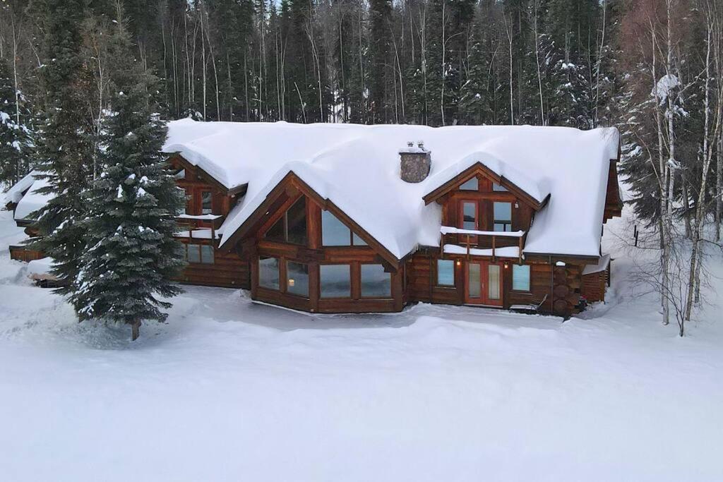 Lakefront Luxury Log Home With Spa & Aurora Views North Pole Exterior foto